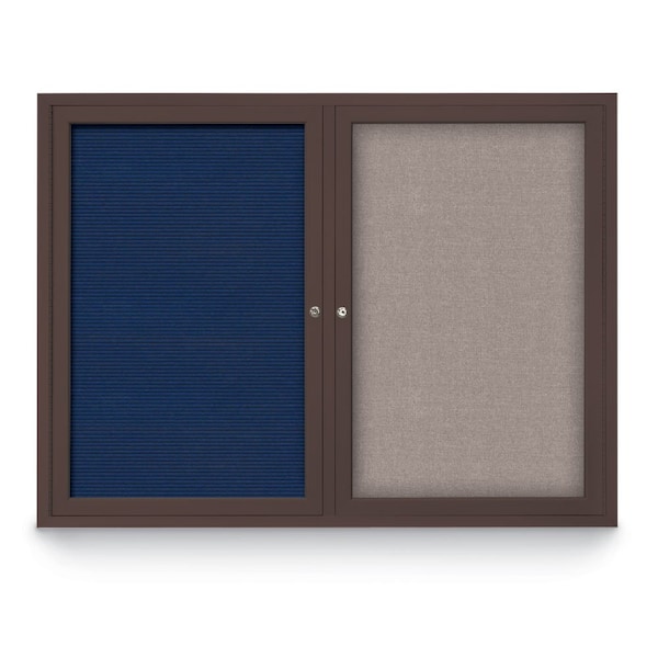 United Visual Products Corkboard, Rubber/ Brnze, 24" x 36" UV402-BRONZE-RUBBER - main